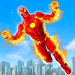 Flying Fire Hero Robot Transform: Robot Games icon