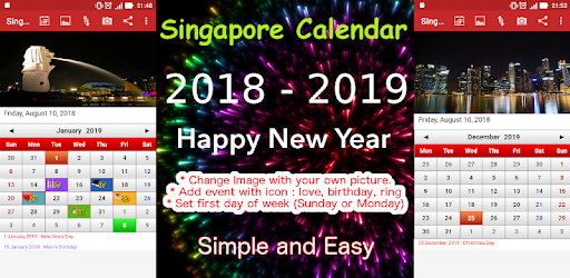 Singapore Calendar 2018 PC screenshot Singapore Calendar 2018 PC screenshot