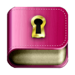 Diary with lock password icon
