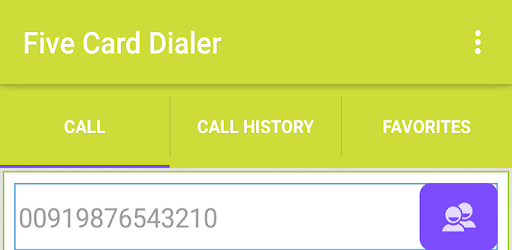 Five Card Dialer PC screenshot