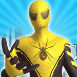 Flying Amazing Iron Spider Superhero Fighting icon