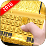 Golden Smart Keyboard with Emoji for PC