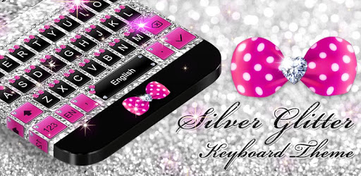 Silver glitter keyboard theme PC screenshot