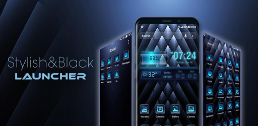 Blue launcher theme &wallpaper PC screenshot