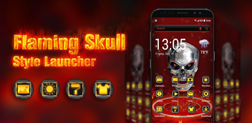 Fire skull launcher theme &wallpaper PC screenshot Fire skull launcher theme &wallpaper PC screenshot