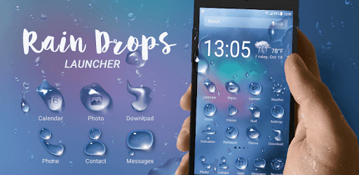2018 Raindrops Launcher Theme PC screenshot