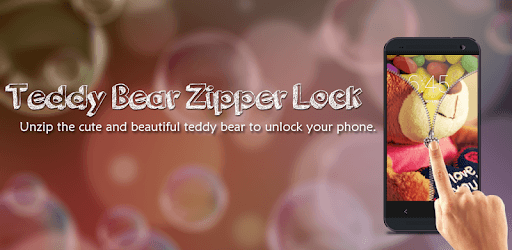 Teddy Bear Zipper Lock Screen PC screenshot