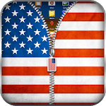 US Flag Zipper Lock Screen for PC