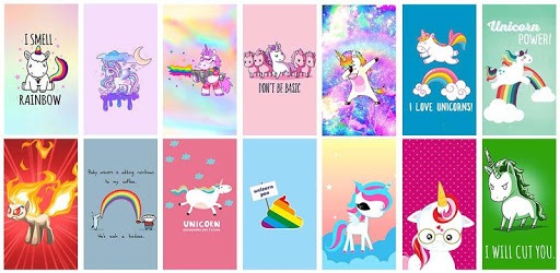 Kawaii Unicorn Wallpaper PC screenshot