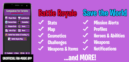 Companion for Fortnite (Stats, Map, Shop, Weapons) PC screenshot Companion for Fortnite (Stats, Map, Shop, Weapons) PC screenshot