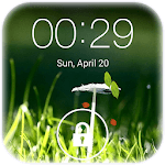 Spring live wallpaper lock icon