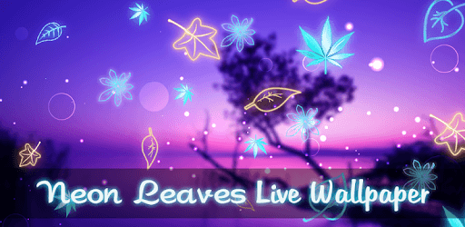 Neon Leaves Live Wallpaper PC screenshot