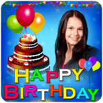 Name Photo on birthday cake: Photo Frames, wishes icon