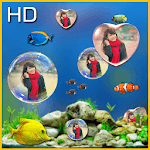 Bubble photo live wallpaper with aquarium icon