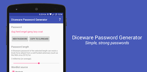 Diceware Password Generator PC screenshot Diceware Password Generator PC screenshot
