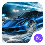 Blue Lightning Cool Car theme & wallpapers for PC
