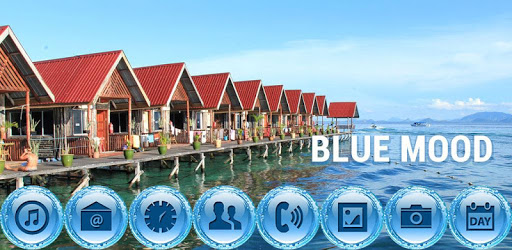 Blue Mood-APUS Launcher theme PC screenshot Blue Mood-APUS Launcher theme PC screenshot