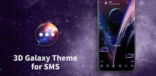 3D Galaxy SMS Messenger 2019 - SMS Lock & Free MSG PC screenshot