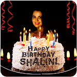 Birthday Cake with Name and Photo on Cake icon
