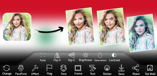 Syria Flag Face Paint-face effects Picture Editor PC screenshot