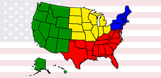 50 US States Map, Capitals & Flags - American Quiz PC screenshot