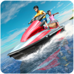 Water Boat Jet Ski Racing - Power Boat Simulator icon