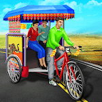 Bicycle Rickshaw Simulator 2019 : Taxi Game icon