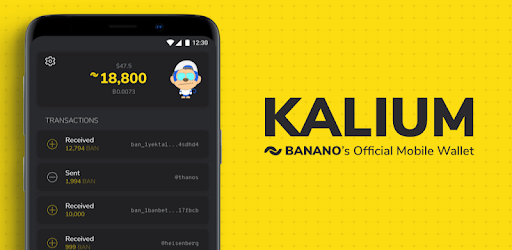 Kalium - BANANO Wallet PC screenshot Kalium - BANANO Wallet PC screenshot
