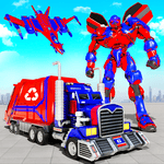 Flying Garbage Truck Robot Transform: Robot Games icon