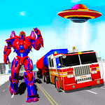 Flying Oil Tanker Robot Truck Transform Robot Game icon