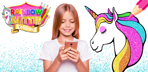 Rainbow Glitter Coloring Book - Unicorn Artist PC screenshot