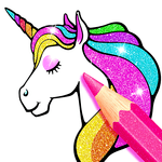 Rainbow Glitter Coloring Book - Unicorn Artist for PC