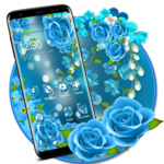 Beautiful Blue Rose. icon