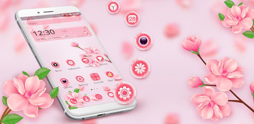 Beautiful Pink Flower Theme PC screenshot