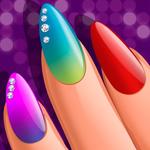 Manicure salon. Paint nails icon