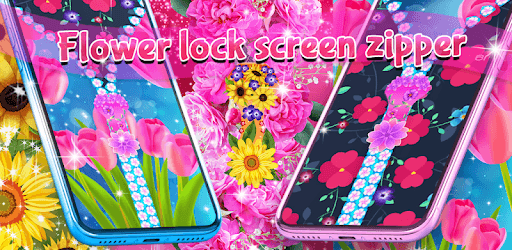 Flower lock screen zipper PC screenshot