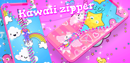Kawaii zipper lock screen PC screenshot Kawaii zipper lock screen PC screenshot