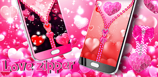 Love zipper lock screen PC screenshot