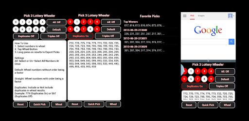 Pick 3 Lottery Wheeler PC screenshot Pick 3 Lottery Wheeler PC screenshot