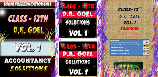 Account Class-12 Solutions (D K Goel) Vol-1 PC screenshot