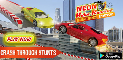 Neon Rider Rooftop - Extreme Stunts Sports Car PC screenshot