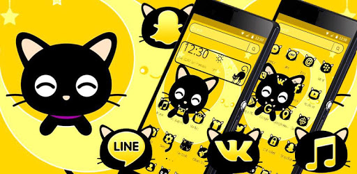 Black Cute Cat Theme PC screenshot Black Cute Cat Theme PC screenshot