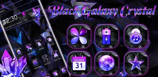 Black Galaxy Crystal Theme PC screenshot