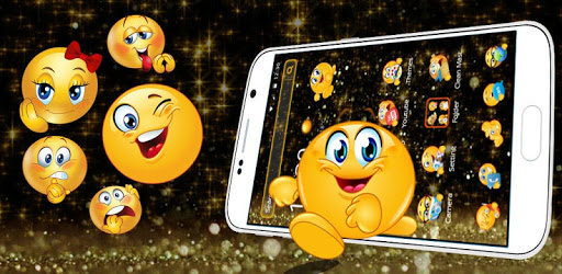 Black Glitter Emoji Theme PC screenshot Black Glitter Emoji Theme PC screenshot