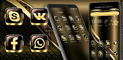 Black Golden Brown Theme PC screenshot