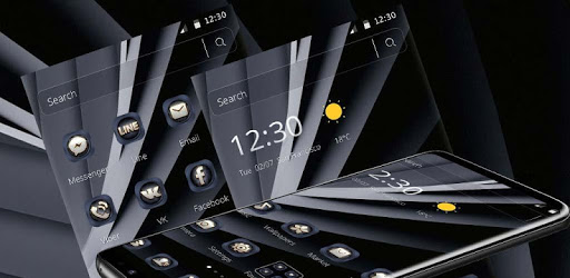 Black Grey Business Stripe Theme PC screenshot