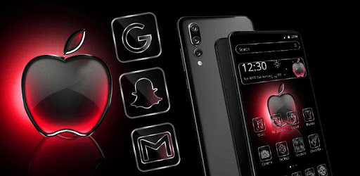 Black Red Apple Crystal Theme PC screenshot
