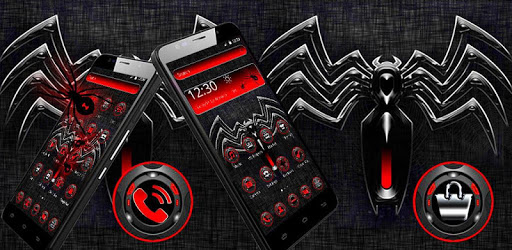 Red Black Spider Theme PC screenshot Red Black Spider Theme PC screenshot