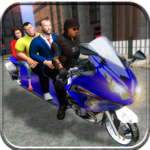 Bus Bike Passenger Transport: US police Motorbike for PC