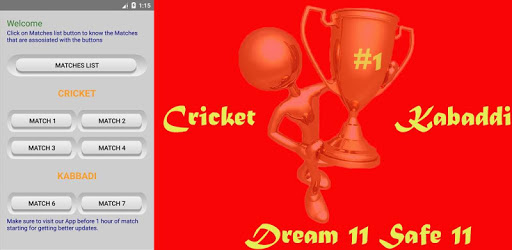 Safe11 Cricket , Kabaddi Teams & Contest Codes PC screenshot